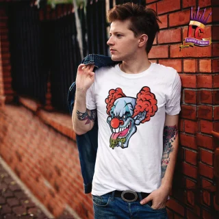 Clown Stephen Pennywise King Float All Horror Top Tshirt Tee We Down Here Shirt T Scary Movie Inspired Creepy Dancing — alternate view