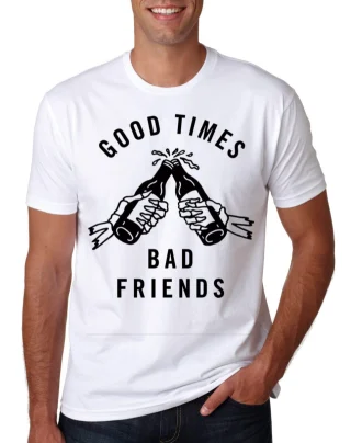 Good Times Party T Shirt Hen Photo Your Image Stag Personalised Custom Printed