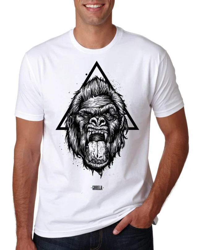 Shirt Gorilla T Funny Gift Mens Ask Me My New Face Inside Unusual Quality Workout Gym Harambe Rip Cincinnati Zoo