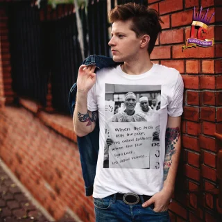 Tshirt when the rich people it`s called business Fight violence Illuminati — alternate view