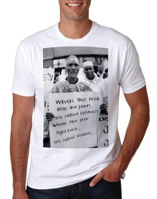 Tshirt when the rich people it`s called business Fight violence Illuminati