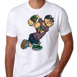 T Shirt Popey Spinat Super Saiyan Gym Ufc Bodybuilding Mma SWAG