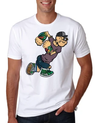 T Shirt Popey Spinat Super Saiyan Gym Ufc Bodybuilding Mma SWAG