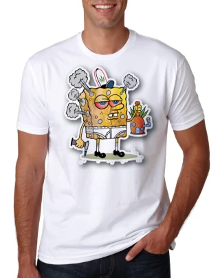 T Shirt Spongebob Weed Smoke