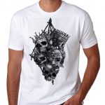 Shirt Skull T Top Rock Punk Metal Funny Jokes Celtic Tribal KIngs