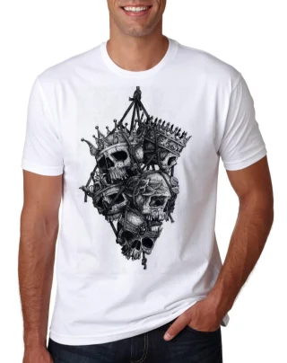 Shirt Skull T Top Rock Punk Metal Funny Jokes Celtic Tribal KIngs