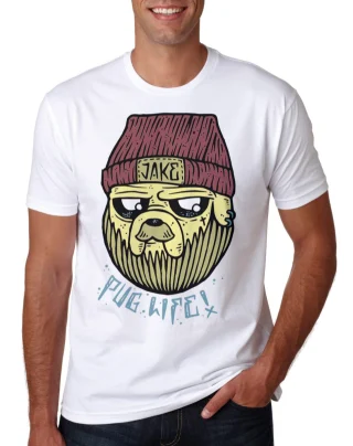 Jake Pug Life Tshirt Funny T Shirt Dog Mens Swag Hipster Top Dope