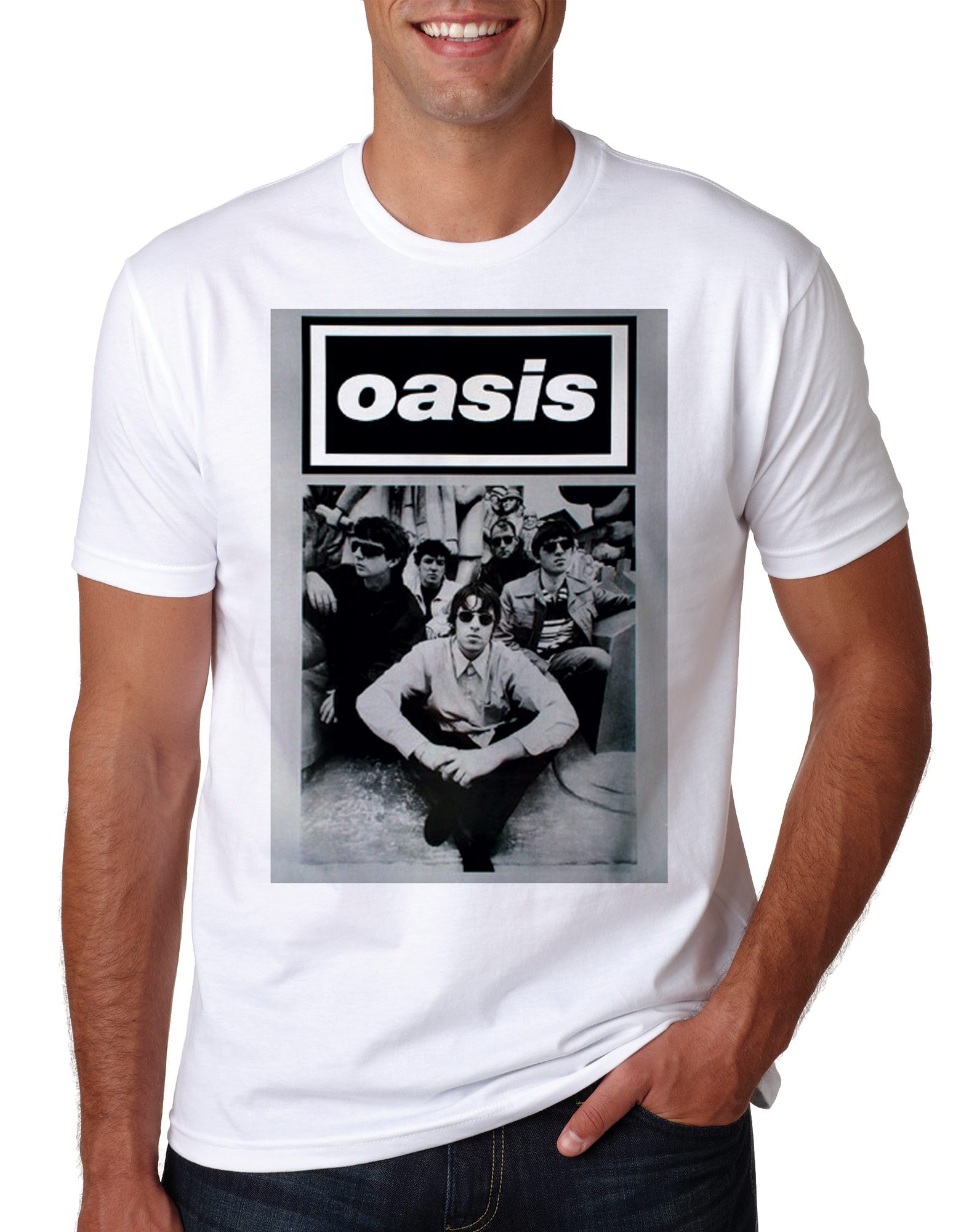 Intervenere Snuble justering Oasis T Shirt Liam Gallagher Supersonic Retro Band - Lucky t-shirt Shop