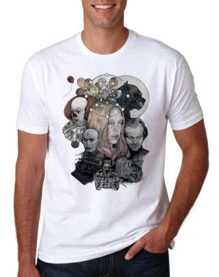 Retro Poster T Shirt Steven King And Mystery Inc Direct Stockist S Horror Bnwt Heres Johnny Shining Halloween
