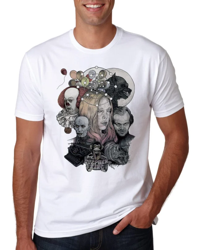 Retro Poster T Shirt Steven King And Mystery Inc Direct Stockist S Horror Bnwt Heres Johnny Shining Halloween