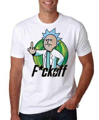 Rick and Morty T shirt Sicence  Fcuk OFF Gift Schwifty Fashion Pickle Mens Tee Funny Birthday