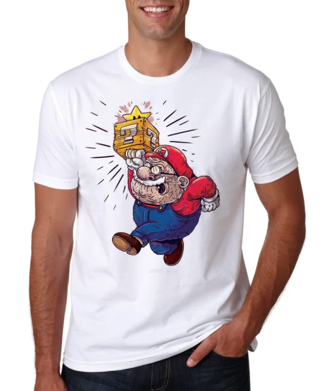 Old Art Mario T shirt Winner Tee Super Boys Top Age Luigi Bros Gammer Hipster Oldschool