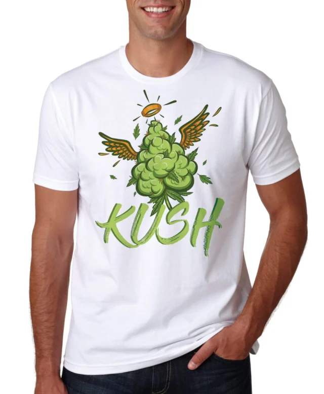 Kush Wings T Shirt Angel tee Smoke New Cannabis Crumble Wellcoda 420 Dope High Unisex Marijuana
