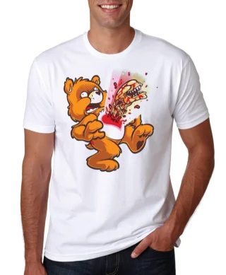 Bear T shirt Love Aliens Horror Break Fun Lie Tee Scary Movie Date Party Weekend