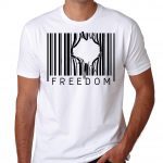 Freedom T shirt  system illuminati Nerd Sheep White Black cotton Fruit  Softspun Tee