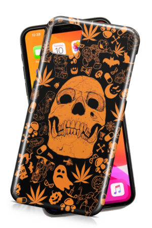 Orange Weed Skull Drugs