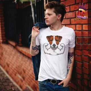T shirt Jack Russell Shirt T Tee Terrier Dog Hanes Tagless Long Sleeve Gildan Men I Tshirt My S Glitter Love Puppy — alternate view