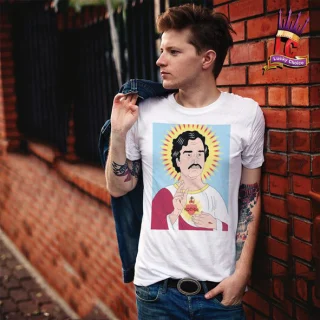 Pablo Escobar Portrait Graphic T-Shirt — alternate view