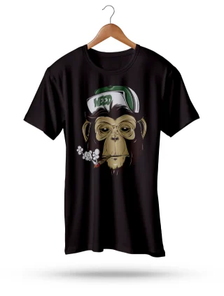 Smoking Monkey Graphic T-Shirt