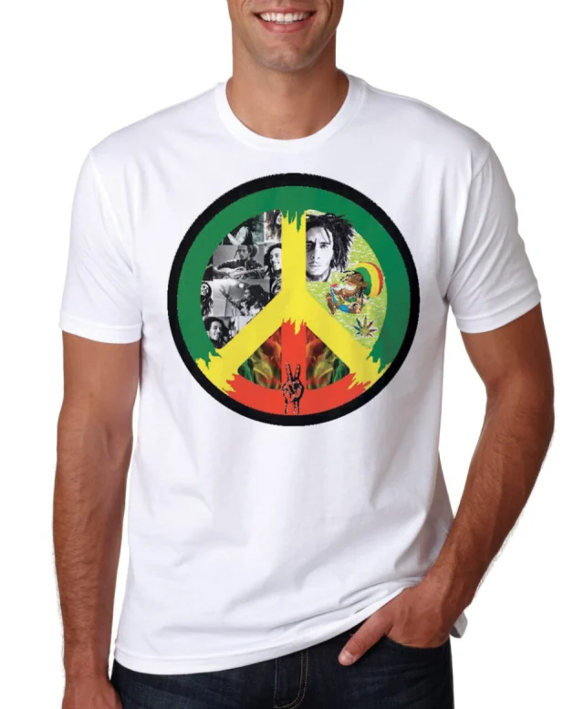 Bob Marley Poster Lyrics Artwork Typography Printed Reggae Gift Wall Art tshirt
