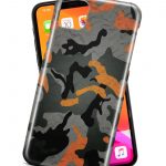 Camo Orange Grey Phone Case ( Iphone, Samsung)