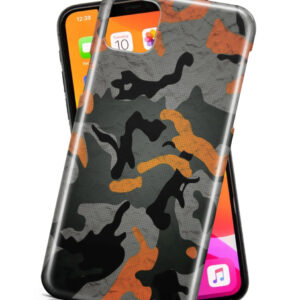 Camo Orange Grey Phone Case ( Iphone, Samsung)