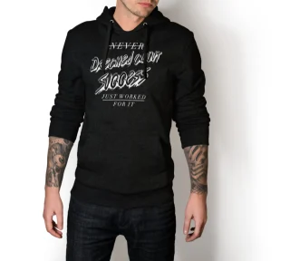 Never Dreamed About Success Just Worked It  Progress Motivation T Hoddie Sweatshirt Unisex Mens