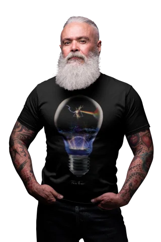 Pink Floyd Mens Tshirt Dark Side 1972 Rock King Music Vinyl Light Black