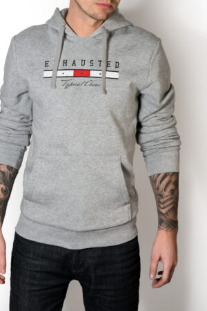 Exhausted Typical Chaos Logo T Hoodie Sweatshirts Mens Stripe Short