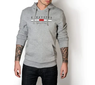 Exhausted Typical Chaos Logo T Hoodie Sweatshirts Mens Stripe Short