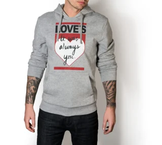 Loves It Was Always You Heart T Hoodie Sweatshirts Mens Couples Summer