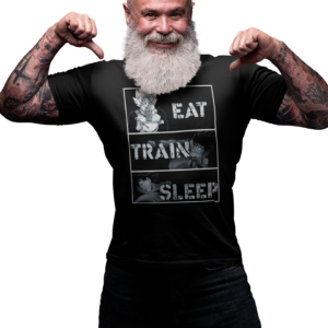 Eat Train Sleep T Shirt Men Gym DBZ Dragon Ball Z Training Hard Vegeta Goku