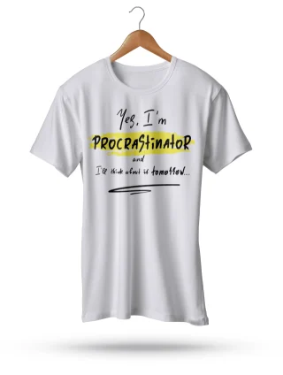 Text Procrastinator Work Tshirt