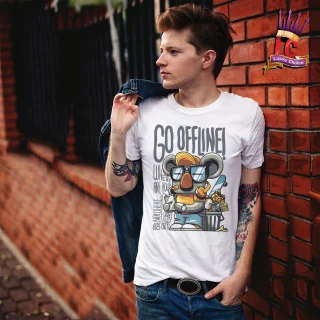 Go Offline Koala Graphic T-Shirt — alternate view