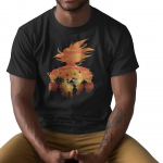Dragon Ball T shirt Goku Tee Gym Traing Sleep Black