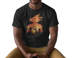 Dragon Ball T shirt Goku Tee Gym Traing Sleep Black