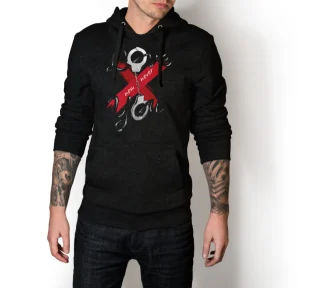 Love You T Hoddie Sweatshirt Unisex Mens chains handcuffs style Emotion Passion Star