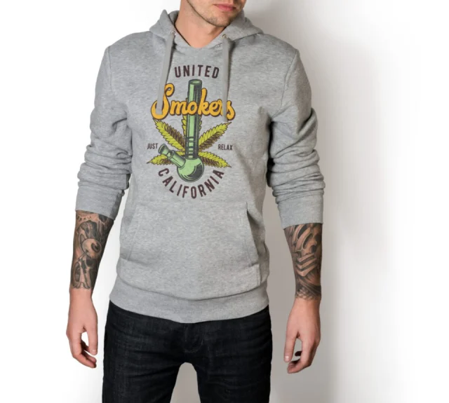 United Smokers T Hoodie Sweatshirts California weed Just Relax Dope Bhang
