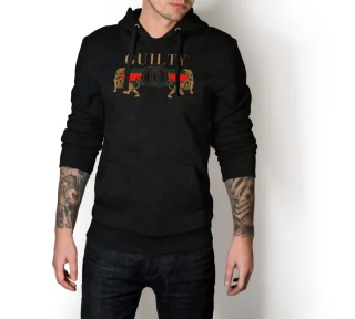 Guilty Tiger T-Hoddie Sweatshirt Unisex Slogan Liberte Criminal Judge