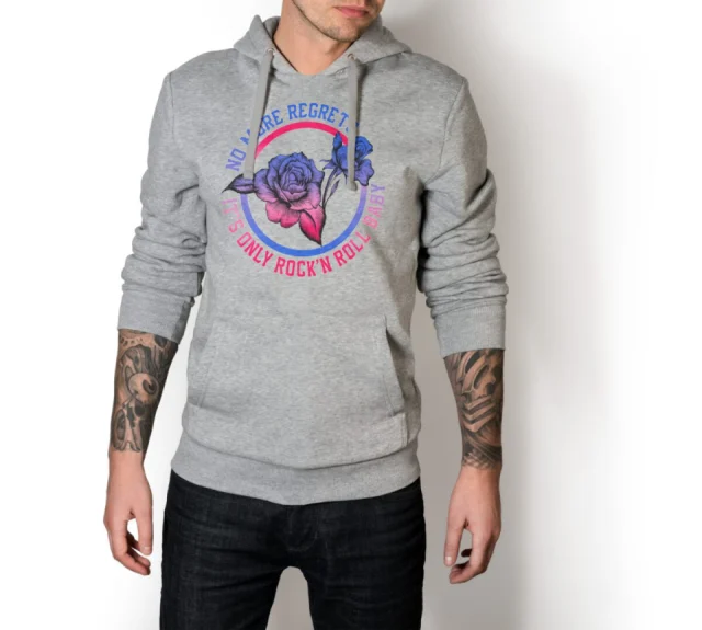 No More Regrets T Hoodie Sweatshirts Its Only Rock N Roll Baby Colourfull