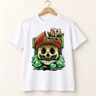 Mario Skeleton Mashup Graphic T-Shirt