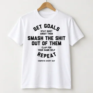 Set Goals Motivational Graphic T-Shirt