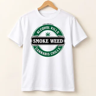 Smoke Weed Rasta Badge T-Shirt