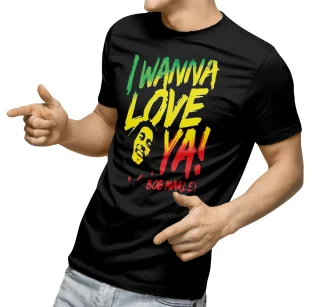 Bob Marley T Shirt I wanna Love You Reggae — alternate view