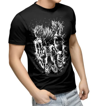 DragonBall T-Shirt Men Basic Black Little Goku — alternate view
