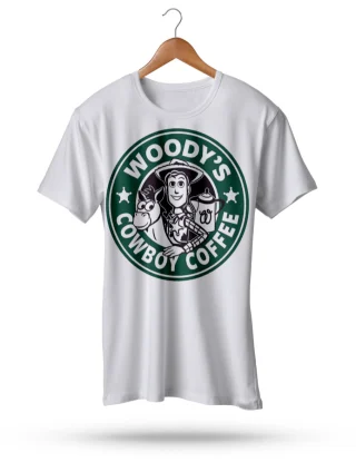 Woody Cowboy Coffee Tshirt Men Green Story Logo Toy