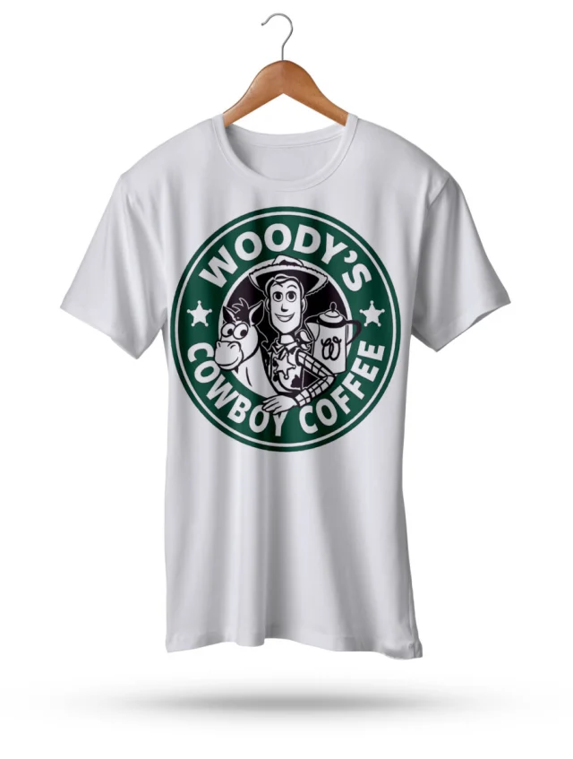 Woody Cowboy Coffee Tshirt Men Green Story Logo Toy