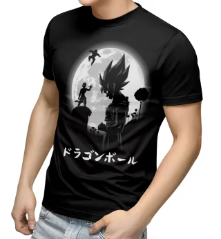Vegeta T Shirt for Men Dragon Ball Z Frieza Black Moon — alternate view