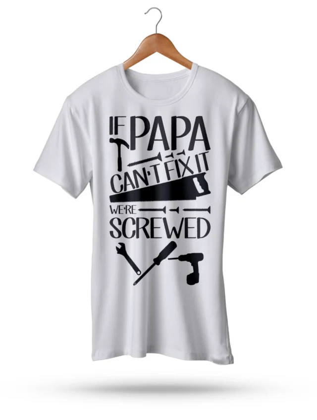 Grandad Gift Tshirt if Papa cant fix it we are scewed White