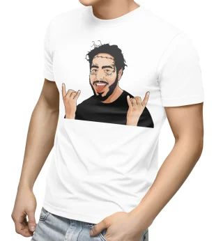 Post Melone Men's T-Shirt Classic Merch Rockstar Circle — alternate view